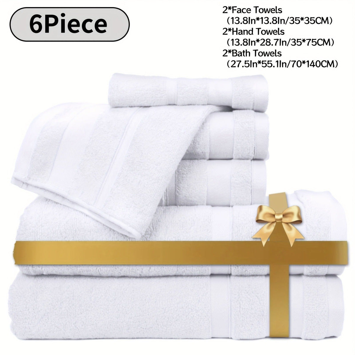 100% Pure Cotton Large Bath Towels for Women & Men, Highly Absorbent Quick Dry Spa Hotel Quality Towels for Bathroom, Bedroom, Gym, Pool & Travel, Soft Fluffy Luxury Towel Sets | Cotton Bath Towel Set 6/10 Piece