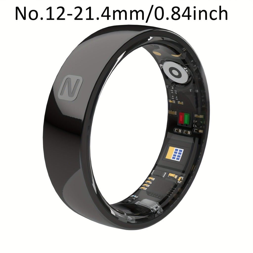 Fitness Tracker Smart Ring | Men & Women Sizes 7 | IP68 Waterproof, Sleep & Step Monitor, Crystal Charging Case, Stainless Steel | 13 - product image 34