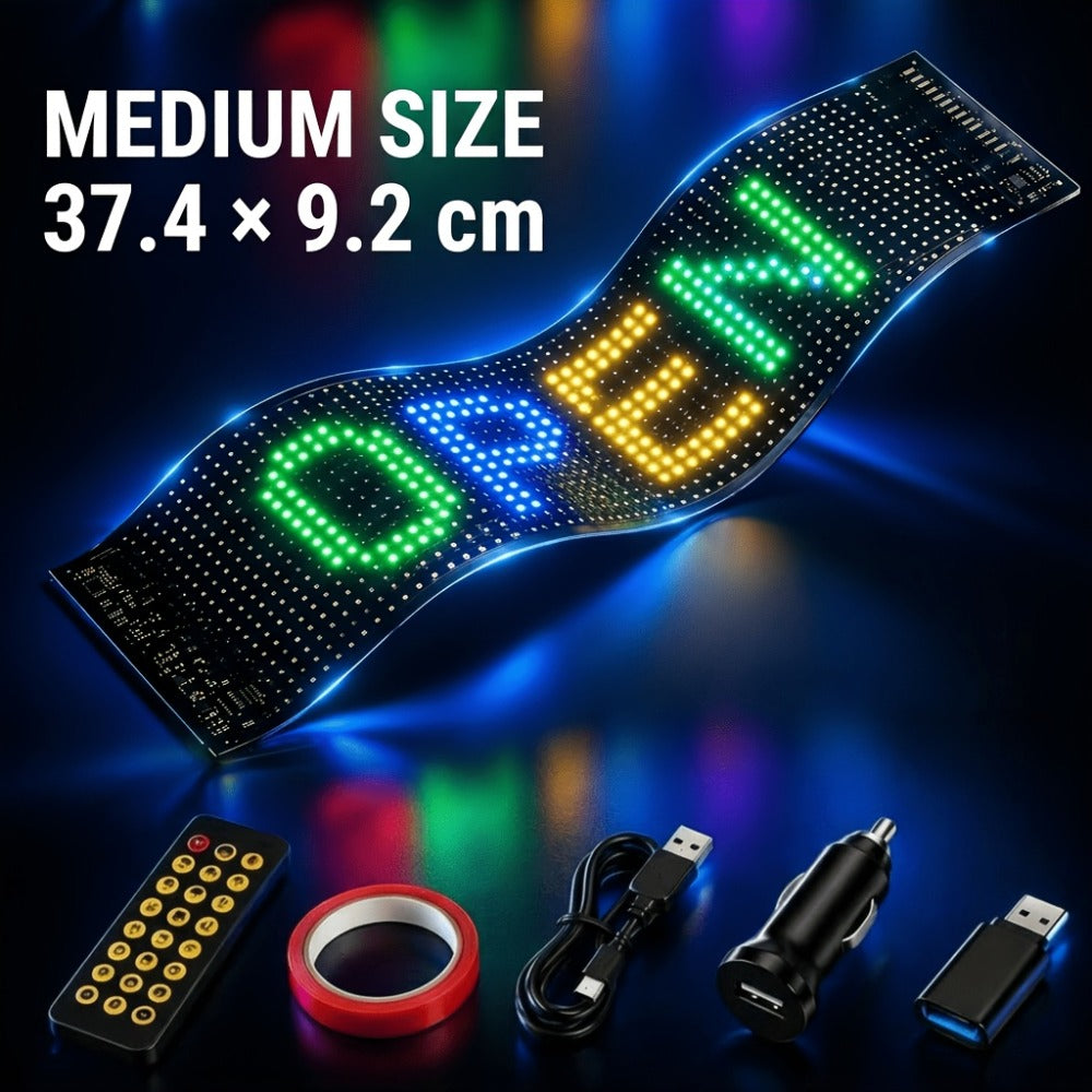 Programmable LED Sign – Flexible Matrix Display with App Control, Custom Text & Animations, Music Sync, USB Powered LED Panel for Bedroom Decor Store Window Business Display (3 Siz - product image 5