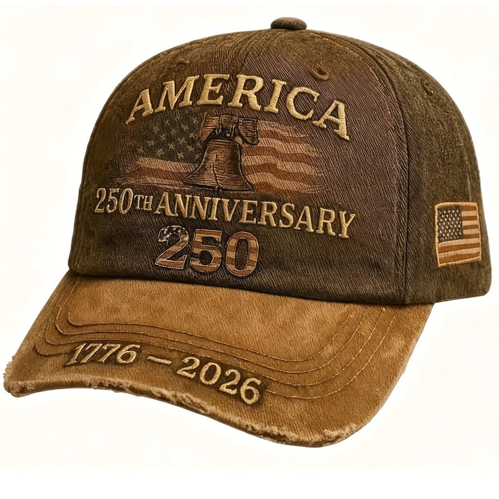 Adjustable Vintage American Flag Hat for Men Women, Unisex Independence Day Gift, History Enthusiast Festive Cap, Single or 3-Piece Set – 250th Anniversary - product image 4