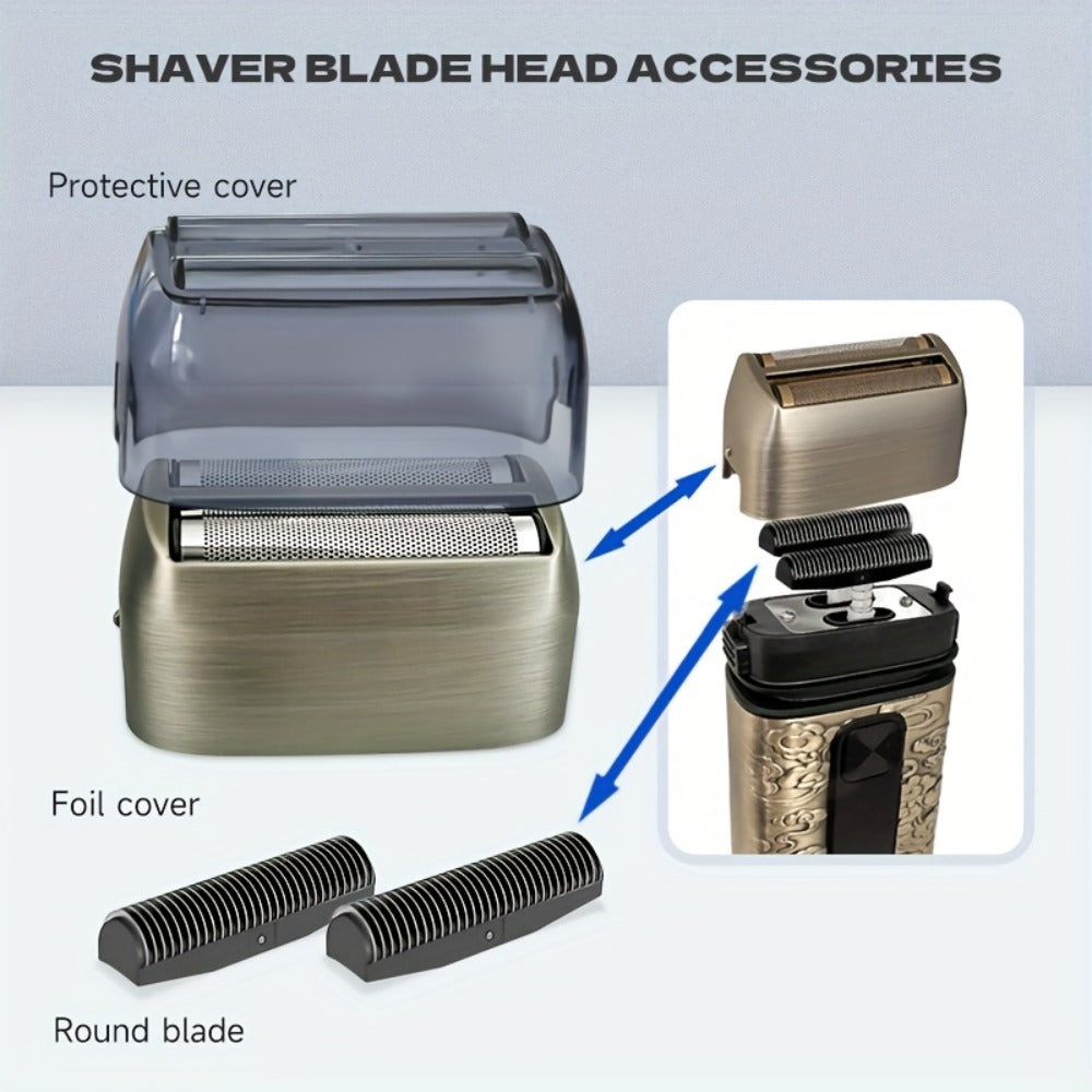 Cordless Electric Foil Shaver Grooming Kit for Men with Barber Shears Beard Mustache Trimmer Bald Head Razor Haircutting Set Father's Day Birthday Gift for Dad Husband - product image 5