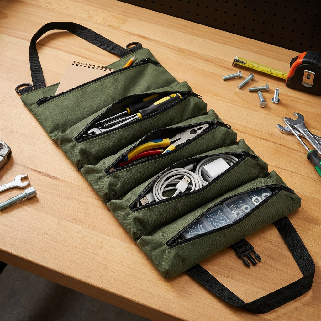 Collapsible Tool Bag Organizer for Hardware Storage | Foldable Tool Kit Bag for Carpentry Electricians Automotive Repairs Outdoor | Portable Buggy Bag Easy Transport - product image 25
