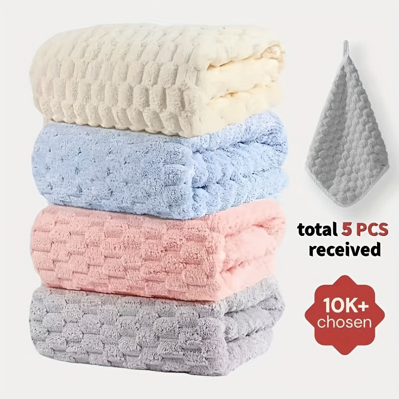 Waffle Weave Bath Towels Set 4 Pack or 8 Pack - Ultra Soft Super Absorbent Quick Dry Microfiber Moire Textured Towels | Spa Gym Travel Daily Use | Multi-Color Sets Gray Pink Blue B - product image 27