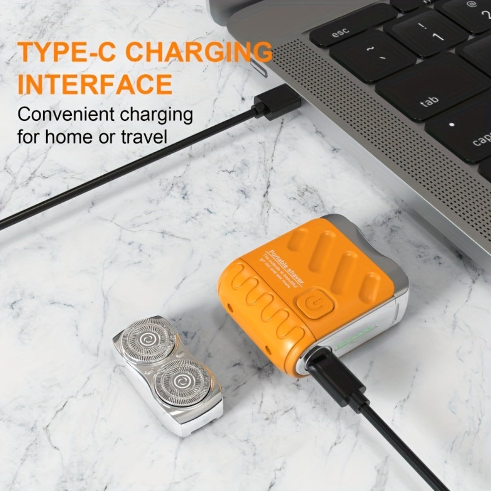 Electric Shaver for Men Magnetic Dual Blade Heads 2-Speed USB Rechargeable Mini Portable Razor Compact Travel Grooming Tool Multiple Colors Waterproof Version Available Orange Blac - product image 10