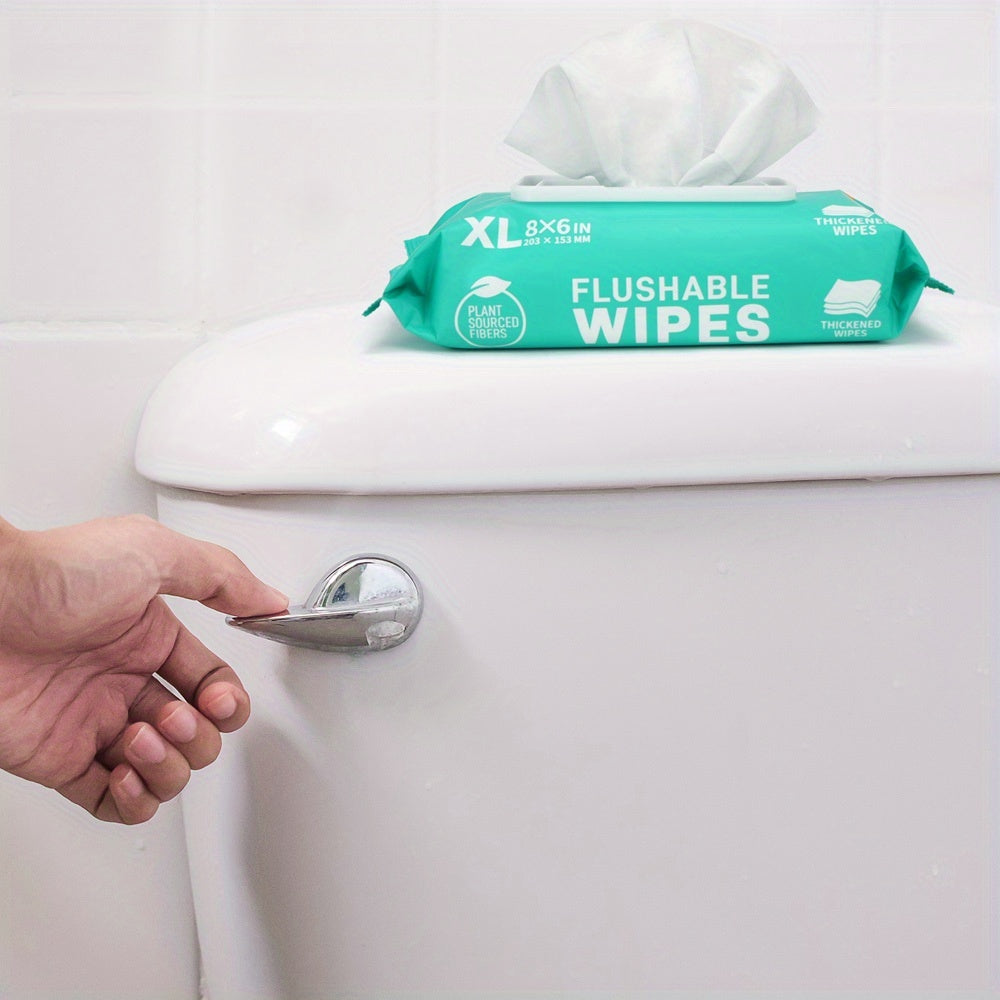 Lotfancy Extra Large Flushable Wet Wipes, Thickened Butt Wipes, 6 Packs X 48 Ct, 144/288 Wipes, Septic and Sewer Safe, Quick-Dispersing, No Alcohol - product image 2