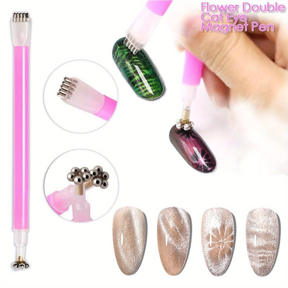 Cat Eye Gel Polish Kit 14Pcs Magnetic UV Nail Polish Set with Magnet Pen – 3D Shimmer Cat Eye Nail Art for Salon & DIY Manicure, Beginner to Pro, Long-Lasting LED Curable - product image 7
