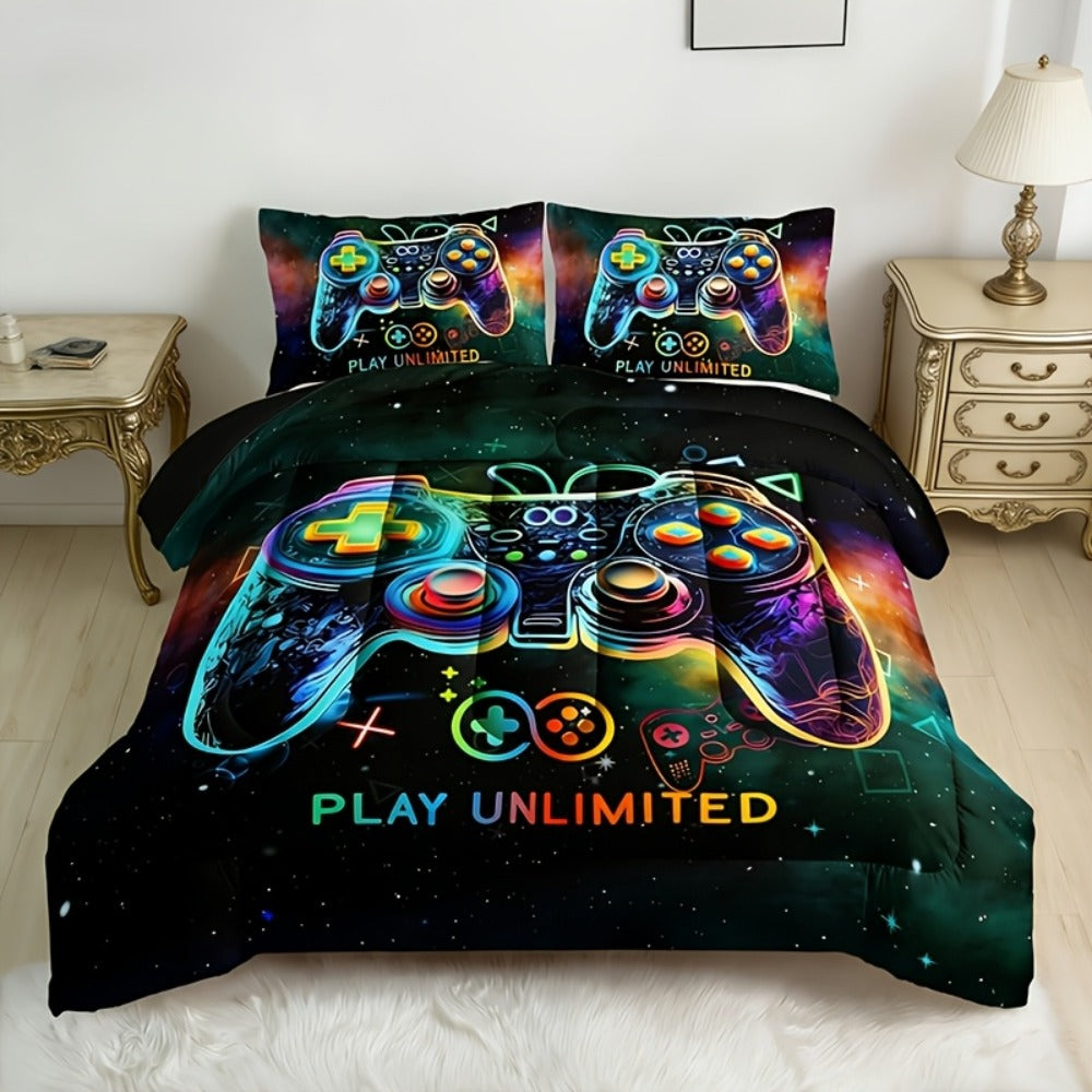 Kids Comforter Set 3 Piece Soft Breathable Quilt with 2 Pillowcases - Digital Print Bedding Set for Bedroom Dorm, Twin Full Queen King, Boys Girls Bed Set - product image 3