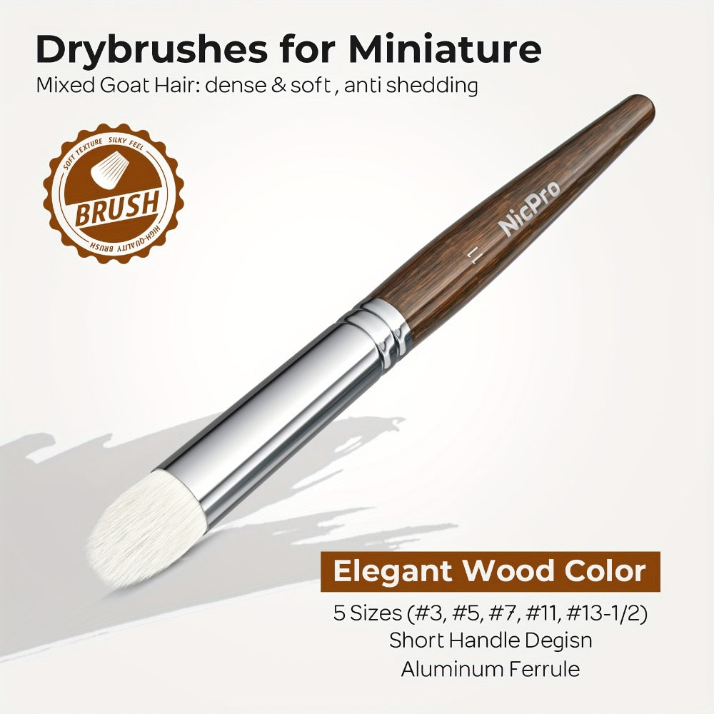 Miniature Paint Brush Set with Cloth Roll Detail Brushes for Acrylic Oil Watercolor Dry Brush for Model Miniature Painting Paint by Numbers Craft Artists for Everyday Use