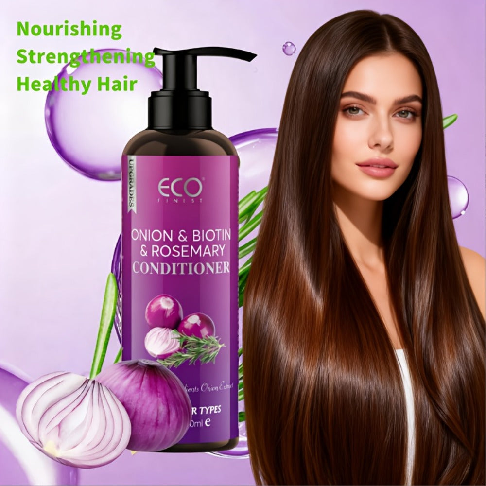 Onion Biotin Shampoo and Conditioner Set — Rosemary & Jojoba Oil, Anti-Dandruff, Strengthening & Nourishing for Dry Rough Damaged Hair, Promotes Hair Growth, Smoothing Formula, Men - product image 7
