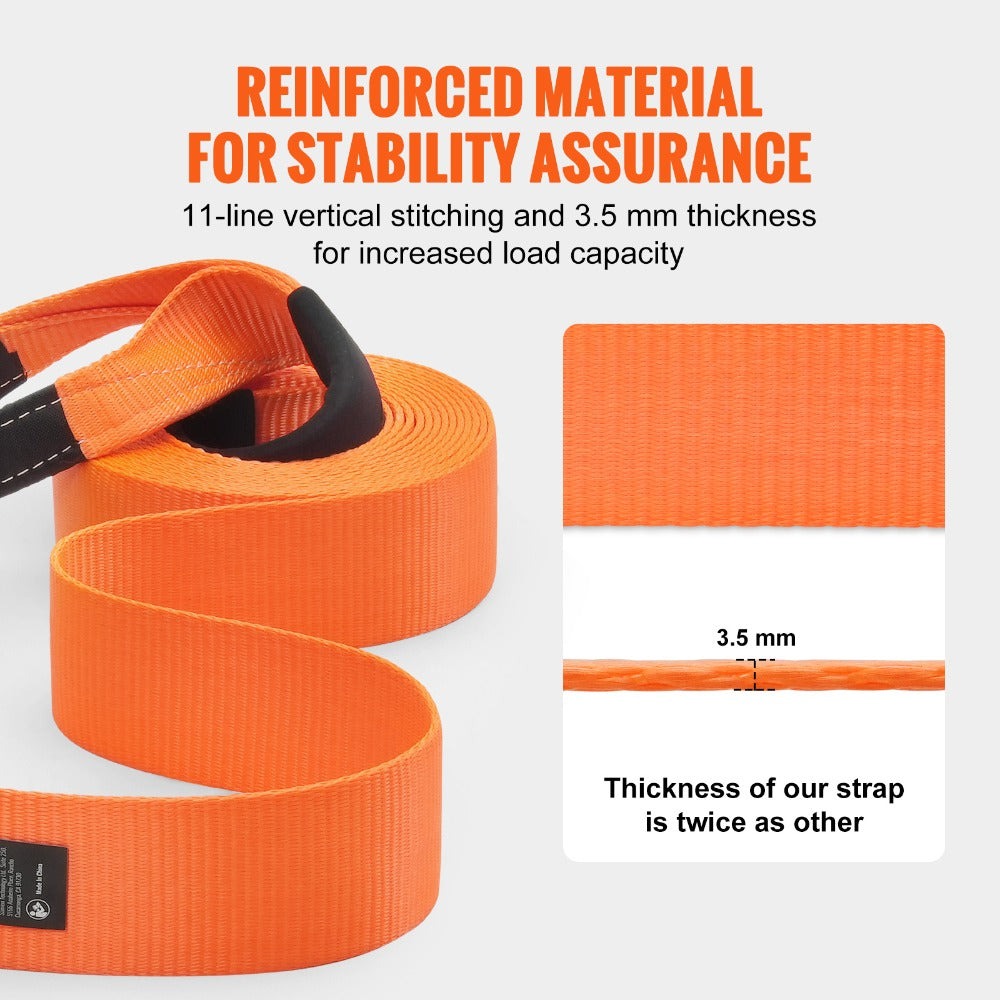 Tow Strap Recovery Kit 3 Inch x 30 ft 36000 lbs Breaking Strength Triple Reinforced Loop Protective Sleeves D-Ring Shackles Storage Bag for Truck Jeep SUV ATV Off Road - product image 3