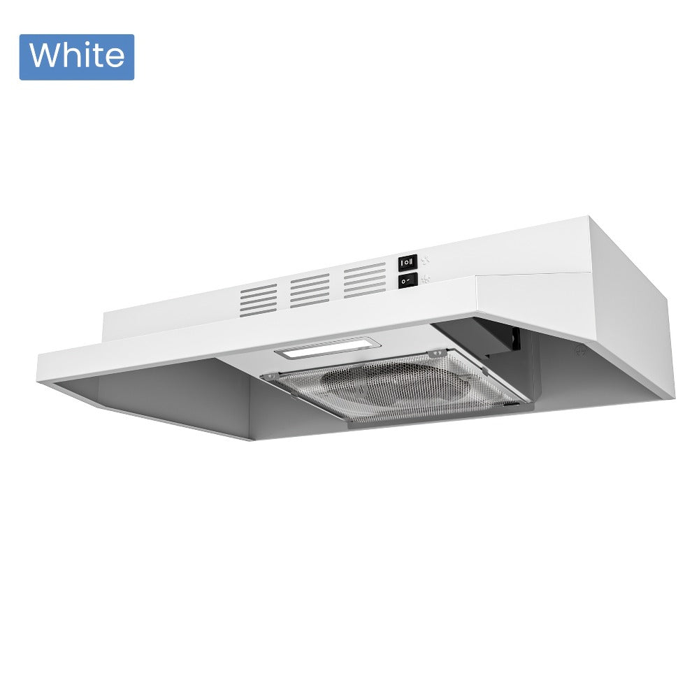 Range Hood 30 Inch Under Cabinet 350 CFM Ducted Ductless Convertible Kitchen Vent Hood with LED Light 2-Speed Exhaust Fan Stainless Steel Black White - product image 5