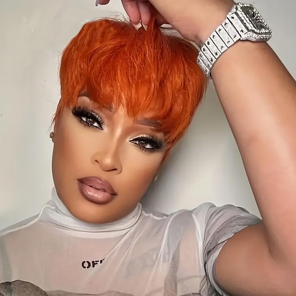 Short Pixie Cut Wig with Bangs Women Synthetic Hair 4 Inch | Lightweight Layered Natural Look | Multi-Color Halloween Cosplay Christmas Party Everyday Wear - product image 5