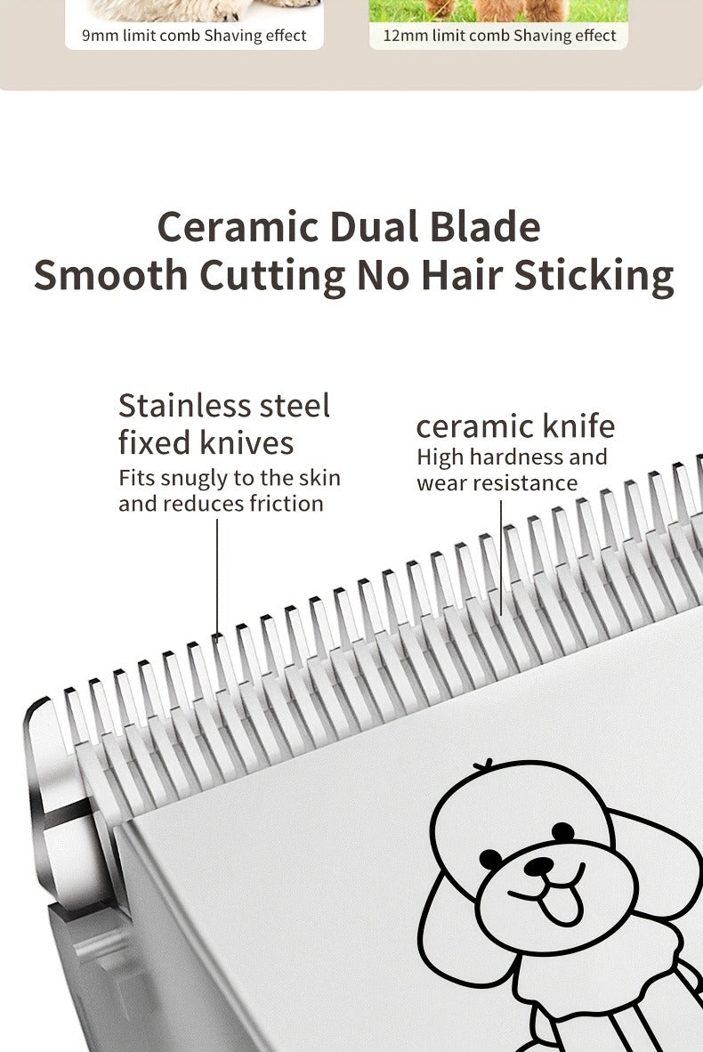 Pet Grooming Clippers Rechargeable with LED Display | Cordless Electric Dog Cat Hair Clipper, Detachable Blades 4 Guide Combs Low Noise, Professional Wireless - product image 21