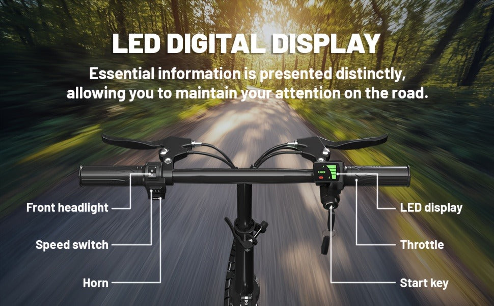 48V 10AH Removable Battery 350W Motor | Folding E-Bike 14" - product image 10