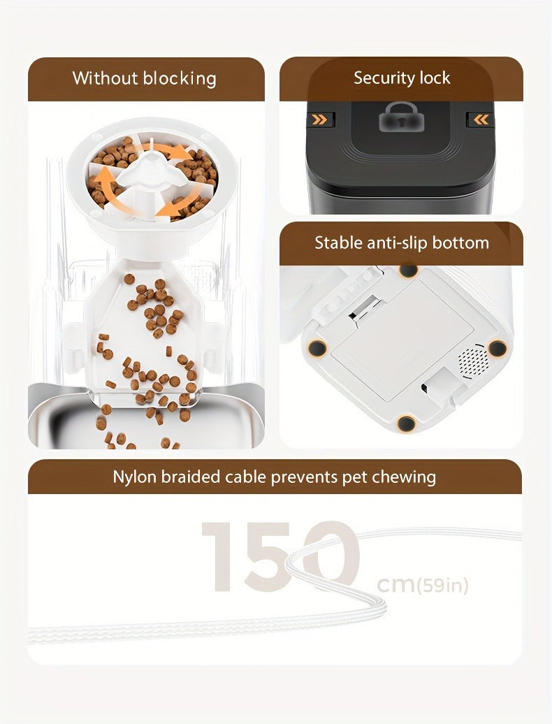 Smart WiFi Automatic Pet Feeder 101oz – App Control, Up to 10 Meals Per Day, HD Camera Option with 2.4G & 5G, Voice Assistant Compatible, USB Powered, Remote - product image 15