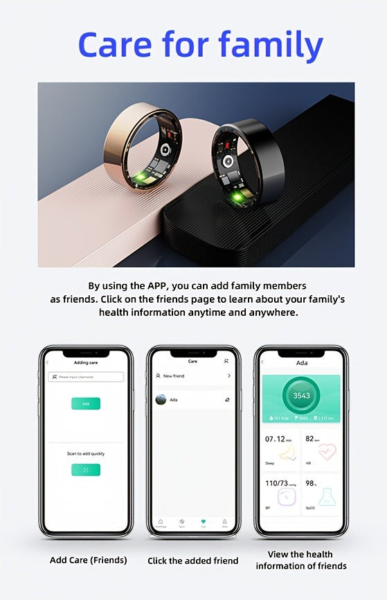 IP68 Waterproof Health Monitor – Smart Ring Fitness Tracker - product image 19