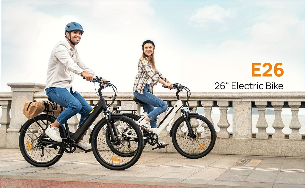 350W Motor, 48V 10.4Ah Battery, 60-Mile Range, Dual Shock Absorbers & LCD Display – Electric Mountain Bike 26" - product image