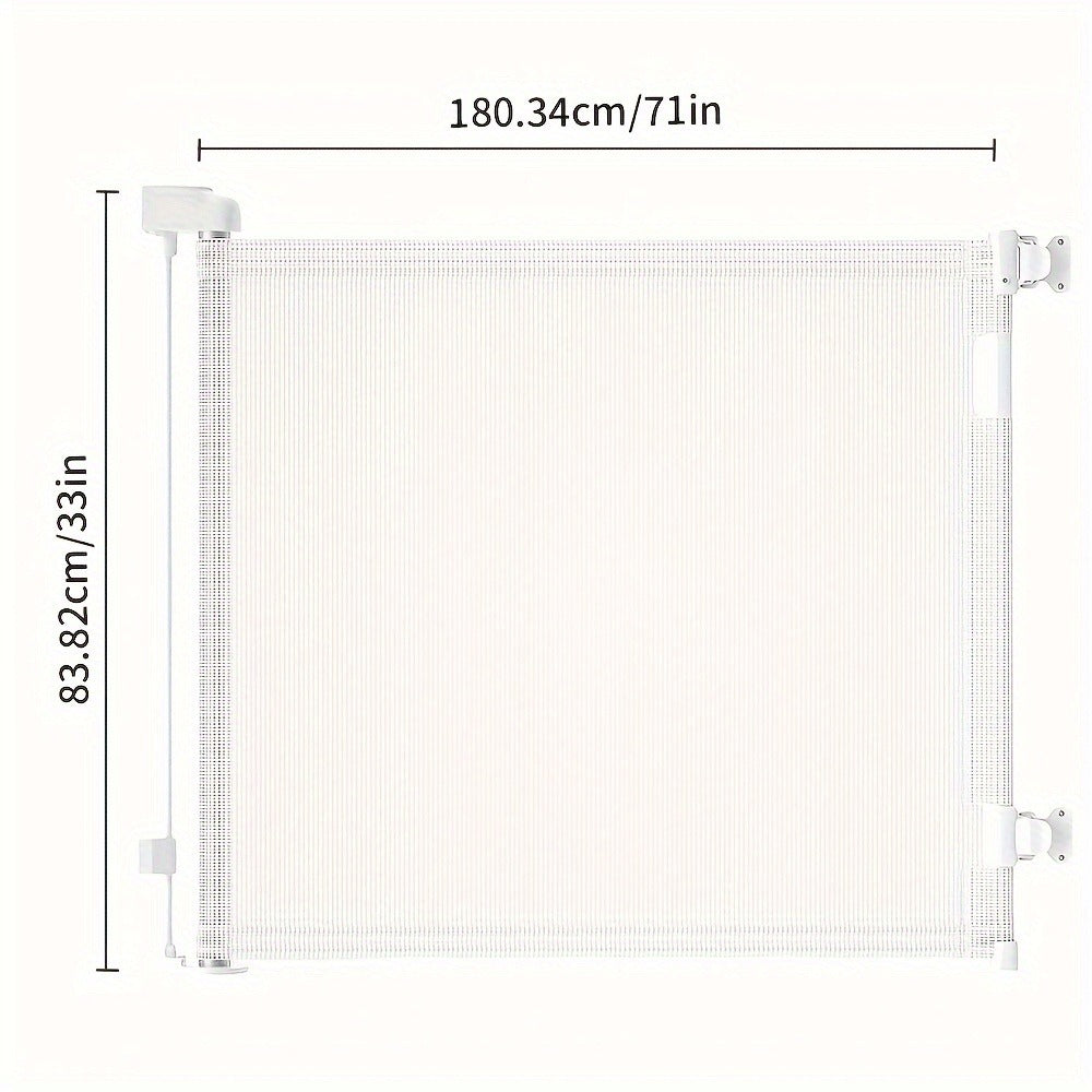 Extends 55" to 197" Wide, Child Safety Gate for Doorways Stairs Hallways, Indoor & Outdoor Use, Black / White / Gray, 6 Size Options – Retractable Baby Gate - product image 15