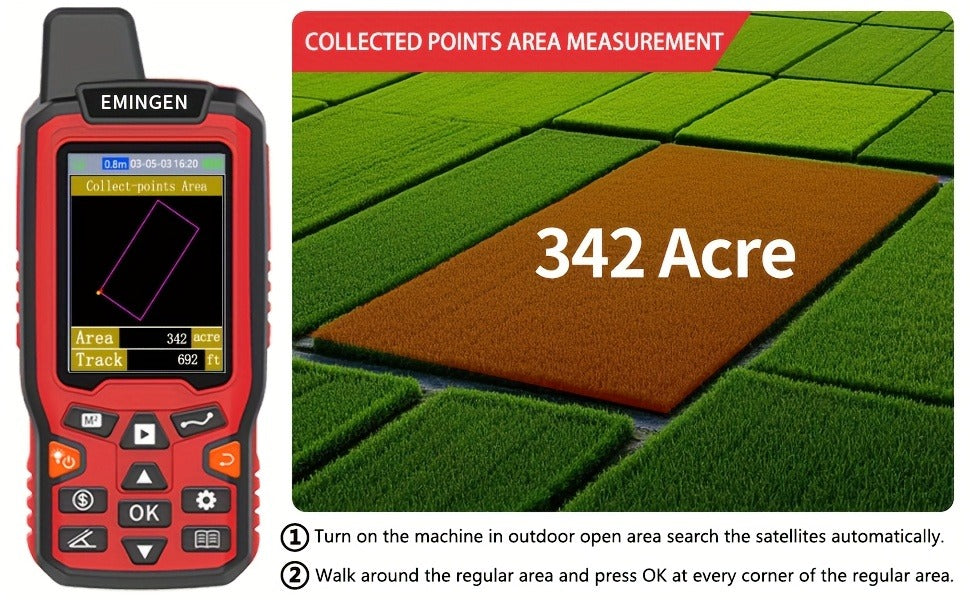 Handheld GPS Land Surveying Equipment | ZL180 | High-Precision 2.4" LCD Area Measuring Tool for Farmland, Forest, Ranch & Mining - product image 15
