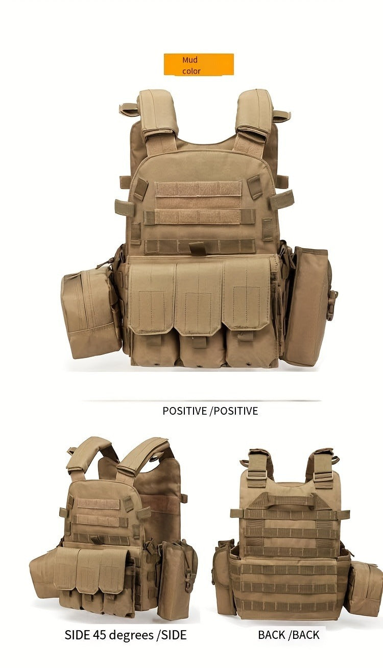 Tactical MOLLE Vest 6094 Adjustable Combat Chest Rig with Multi-Pocket System for Outdoor Hunting Training Airsoft CS Wargame Hiking Camping - product image 23