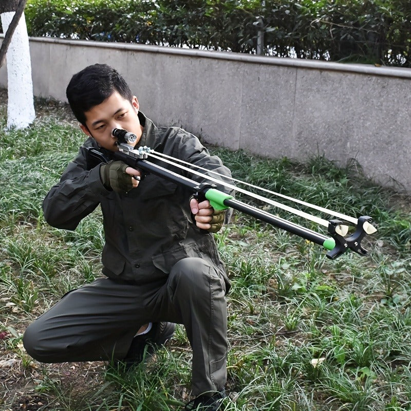 Telescopic Tactical Slingshot | Adjustable Length for Hunting Fishing Outdoor | Heavy-Duty Metal Long Pole Hunting Slingshot with Shoulder Stock for Adults - product image 15
