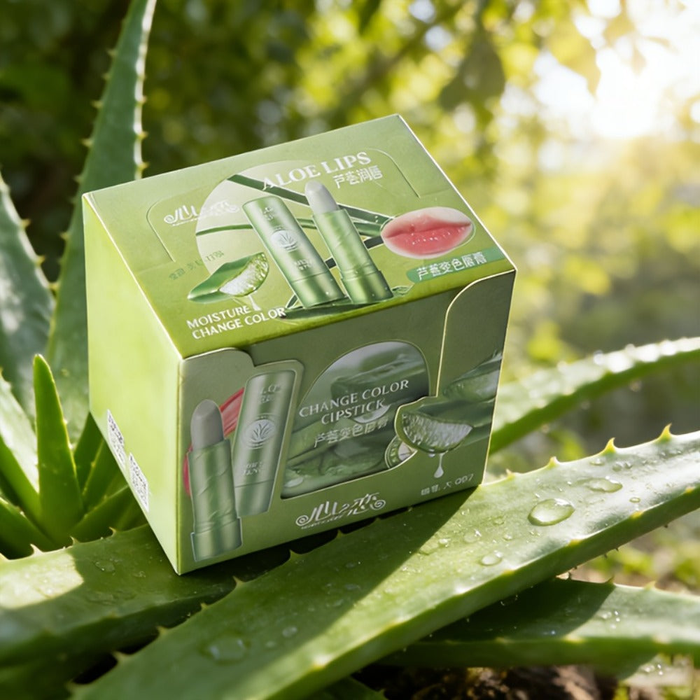 Aloe Vera Lip Balm Set 12 Pack Natural Moisturizing Hydrating Waterproof Anti-Chap pH Color Changing Tinted Lip Care for Dry Cracked Chapped Lips Women Girls - product image 3