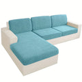 Jacquard Stretch Sofa Cover Set 6pcs Leaf Pattern High Elasticity Furniture Protective Cover with Elastic Band Easy Install Removable Washable Concubine Style Cushion Cover Home De - product image 21