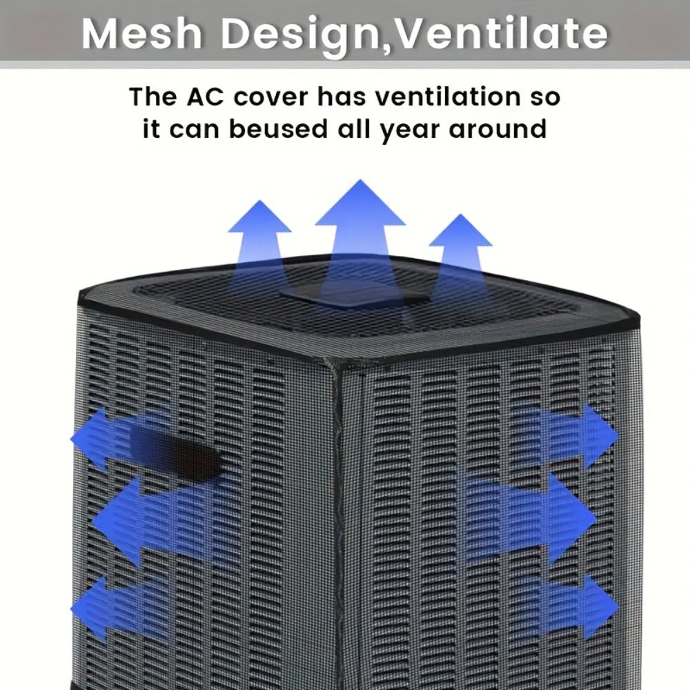 Outdoor AC Unit Cover Heavy Duty Waterproof Central Air Conditioner Cover with Mesh Vent Adjustable Straps UV Rain Snow Debris Bug Leaf Protection XS M L - product image 9