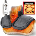 Graphene Heating Pad For Neck Shoulders Back, 3lb Weighted Electric Pad, Deep Heat With Precise Heating & Soft Flannel, 6 Heat Settings, 4 Timer Options, Auto - product image 3