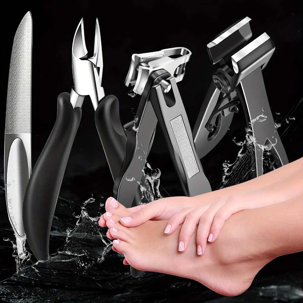 Thick Toenail Clipper Set for Seniors & Diabetics — Wide Jaw Ingrown Toenail Clipper, Heavy Duty Angled Nail Clipper & Nail File Kit for Men and Women, Professional Thick Nail Cutt - product image 10