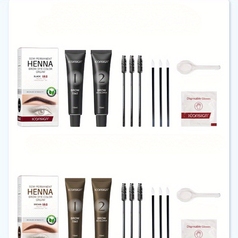 3D Brow Perm & Color Kit 2-in-1 — Sweatproof Long-Lasting Natural Fluffy Eyebrow Makeup with Applicator Brush & Disposable Clips, Beginner Friendly, Black & Brown, All Skin Types - product image 11