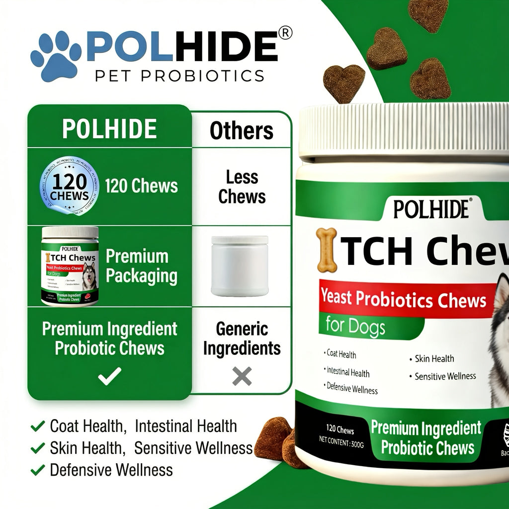 Dog Probiotic Chews 120 Count Heart-Shaped Soft Chews with Yeast & Meat Flavor – 120-Day Supply Pet Digestive Supplement Daily Wellness Chew – Supports Gut - product image 5