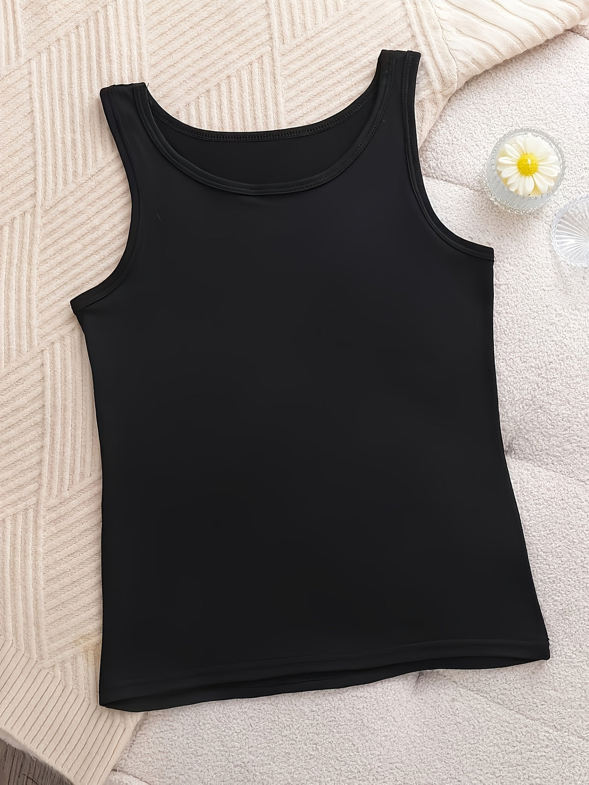6pcs Women's Soft Sticky Blouses - Sleeveless Shirts with Semi-Sheer Adhesive Top Layer (No Padding), Breathable All-Season Vest for home & Layering - product image 21