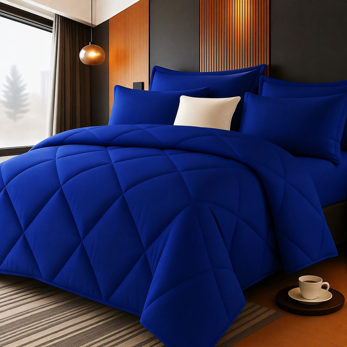 3 pcs Solid Color Diamond Quilted Large and King Size Bedding, Soft, Comfortable, and Fluffy, with Microfiber Filling and Lightweight, Breathable Fabric, Easy - product image 6