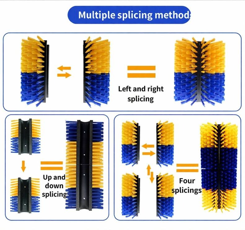 Livestock Grooming Brush Scratcher 8.7" – Easy Install with 4 Screws, Battery-Free Stress Reduction, Red/Blue & Yellow/Blue – All-in-One Massage & Itch Relief - product image 6