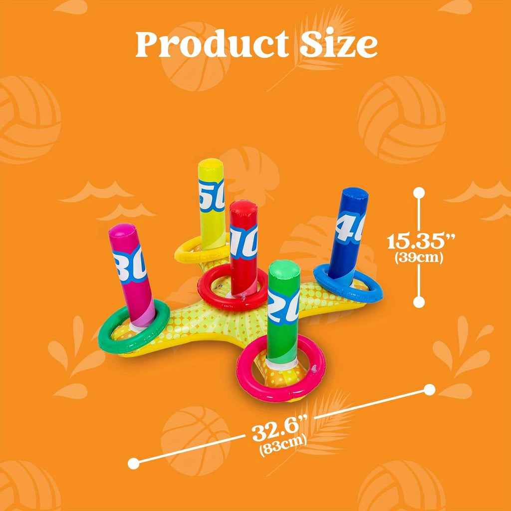2-in-1 Ring Toss & Cornhole Floating Swimming Pool Party Games for Kids & Adults | Inflatable Pool Toss Game Set - product image 16