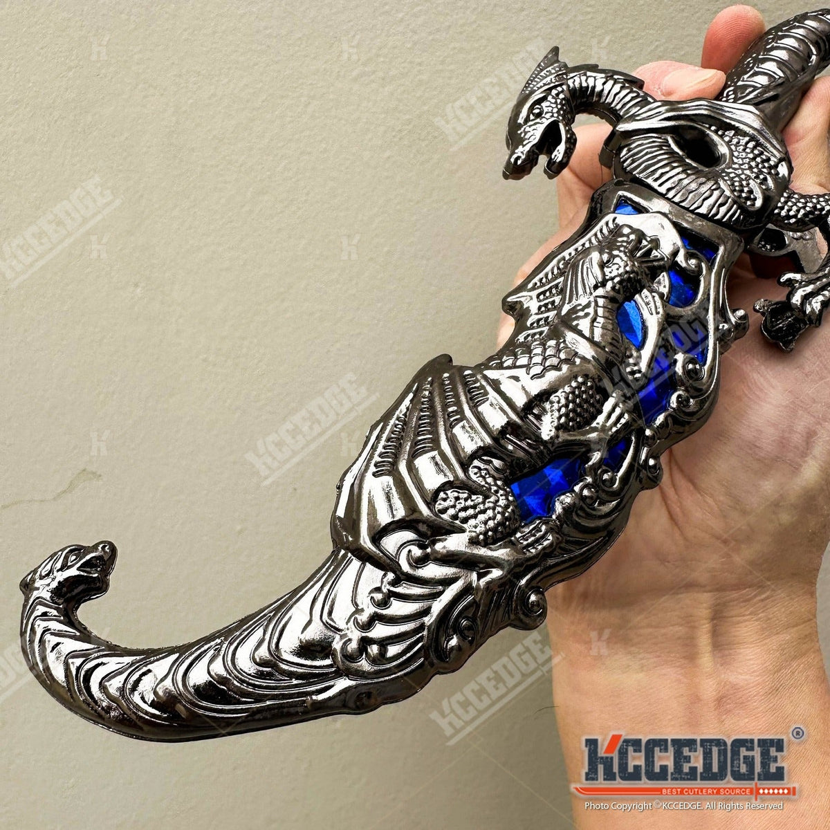 9" Dragon Cosplay Collectible Dagger, 440 Stainless Steel, Historical Replica for Display & Medieval Fair Props – Medieval Fantasy Fixed Blade Knife with - product image 17