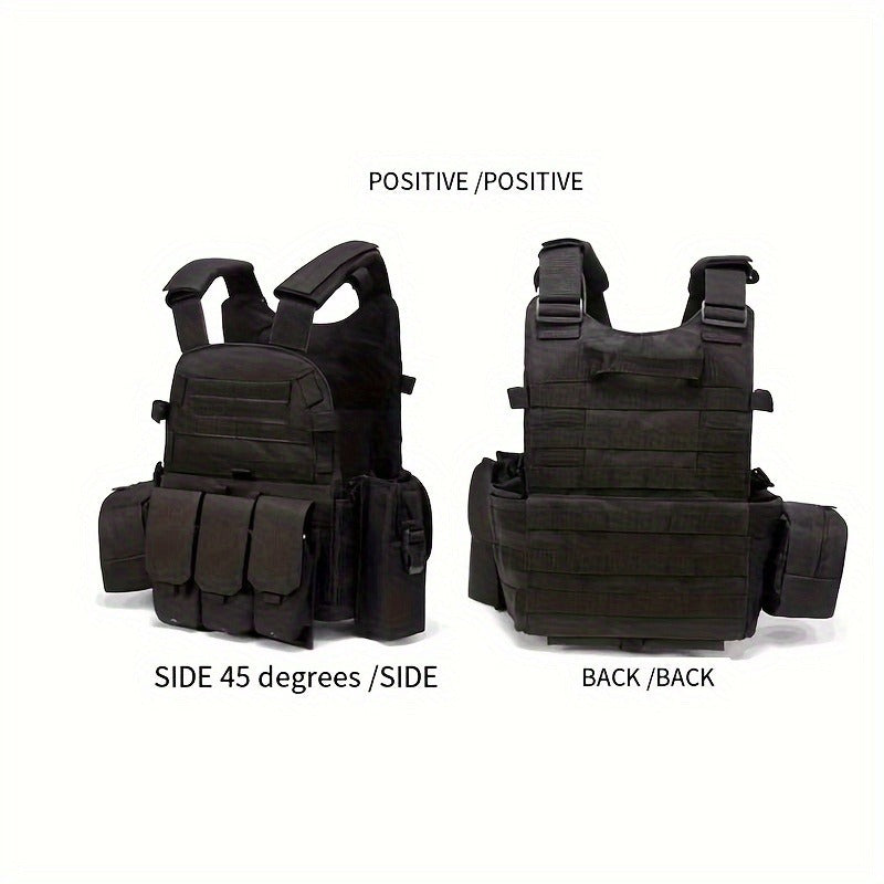 Tactical MOLLE Vest 6094 Adjustable Combat Chest Rig with Multi-Pocket System for Outdoor Hunting Training Airsoft CS Wargame Hiking Camping - product image 24