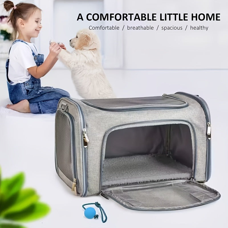 Large Soft-Sided Pet Crate & Travel Cage for Cats & Puppies Up to 25 lbs | Foldable Waterproof Carry-along Dog Cat Kennel Playpen, Lightweight Collapsible Pet - product image 16