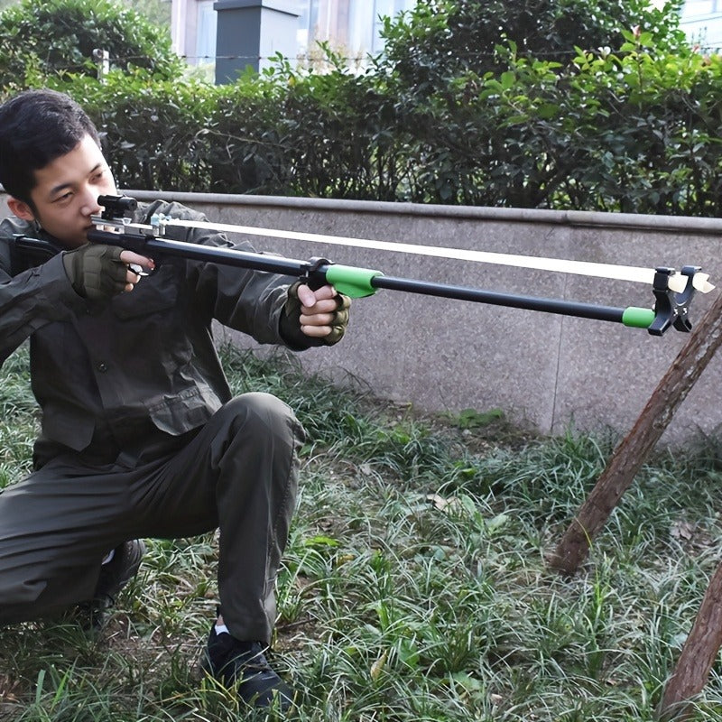 Telescopic Tactical Slingshot | Adjustable Length for Hunting Fishing Outdoor | Heavy-Duty Metal Long Pole Hunting Slingshot with Shoulder Stock for Adults - product image 16