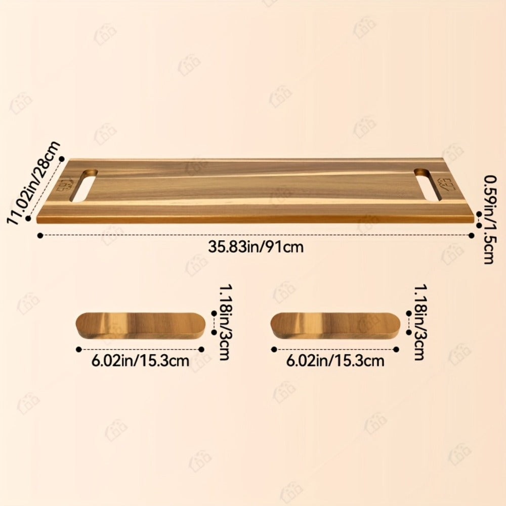 Charcuterie Board Extra Large 36x12 Inch Acacia Wood Cutting Board with Handles 3FT Rectangular Cheese Serving Platter Oversized Grazing Board for Meat Appetizers Party Entertainin - product image 2