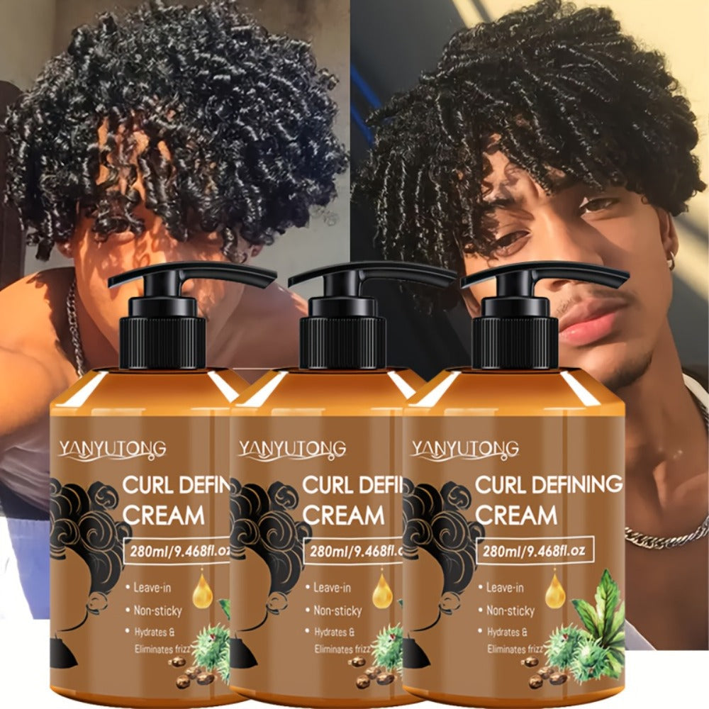 Curl Setting Cream with Castor Oil 280ml - Moisturizing Long-Lasting Curl Definition & Frizz Control, Non-Greasy Lightweight Formula for Wavy, Curly & Straight Hair, Women & Men - product image 9