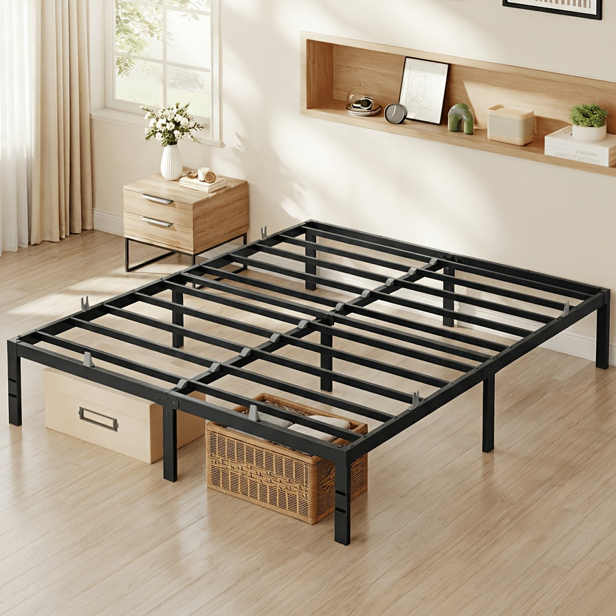 Heavy Duty Metal Platform Bed Frame with Under-Bed Storage, No Box Spring Needed, 14/16/18 Inch Height, Twin/Full/Queen/King Size - product image