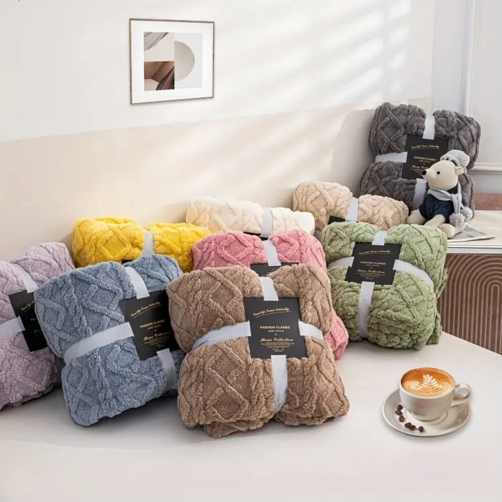 3D Plush Dense Weave Fleece Blanket – Ultra-Soft Warm Throw for Bed, Couch, Travel & Outdoor, Air-Conditioning Friendly, 3 Colors, 2 Sizes - product image 30