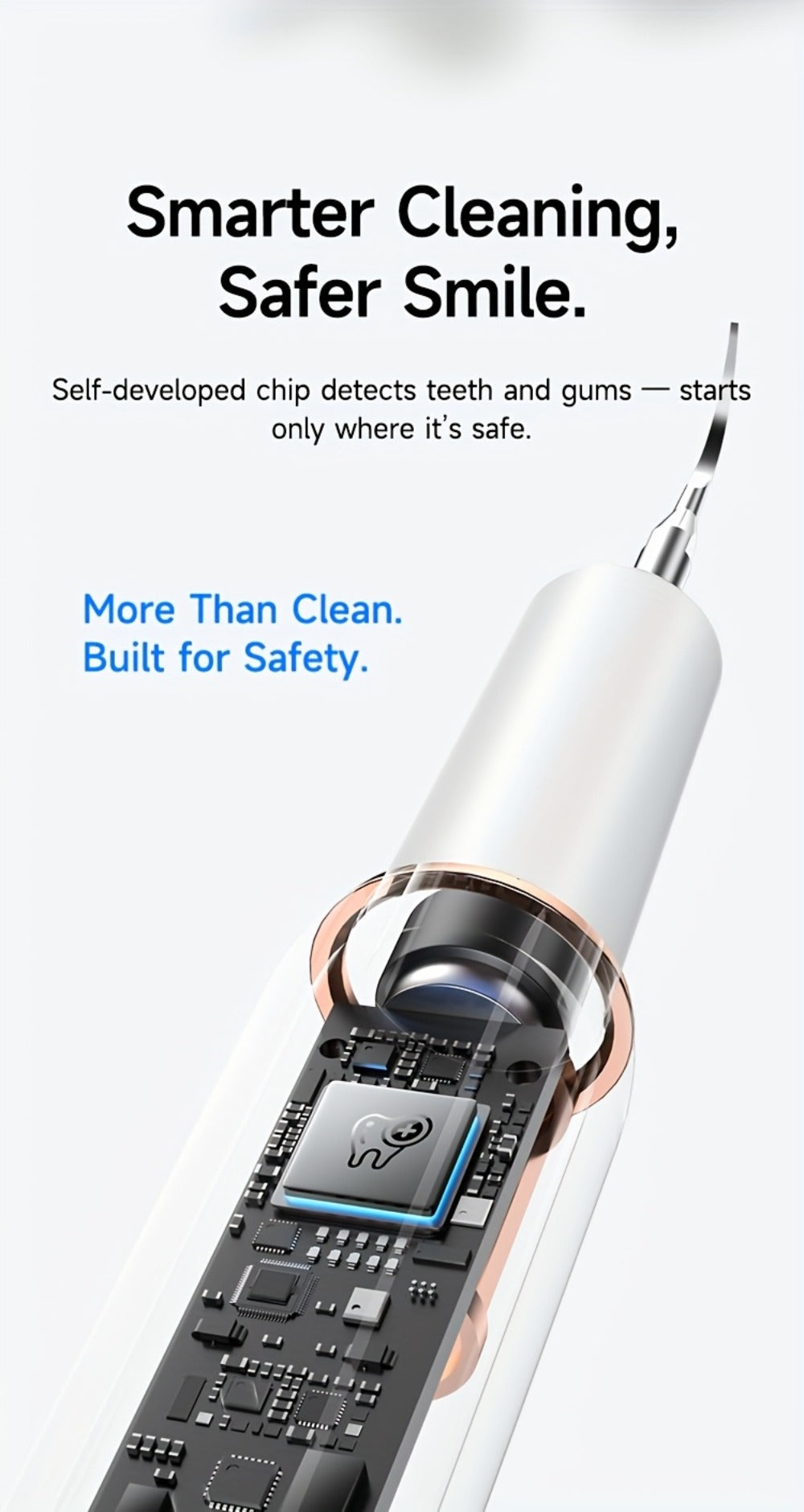 Electric Tooth Cleaner Tartar Remover Rechargeable - 5 Speed Modes, LED Light, USB Charging, 2 Replaceable Brush Heads, Dental Plaque Scraper for Teeth Whitening, Stain & Tartar Re - product image 15