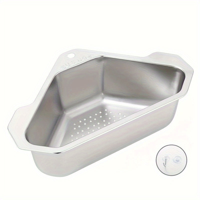 Kitchen Drain Strainer Basket 304 Stainless Steel Triangular Corner Sink Filter – Food Scrap & Leftover Catcher for Kitchen Sink & Wash Basin, Rust-Proof Easy Clean Drain Basket Si - product image 11