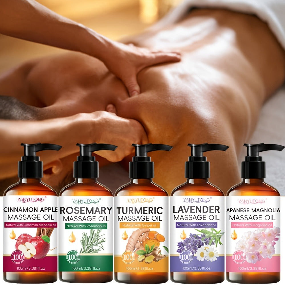 Moisturizing Massage Oil 3.38oz Natural Botanical - Turmeric, Rosemary, Lavender & Cherry Blossom with Glycerin, Nourishing Body Oil for All Skin Types, Gentle Non-Irritating Spa S - product image 6