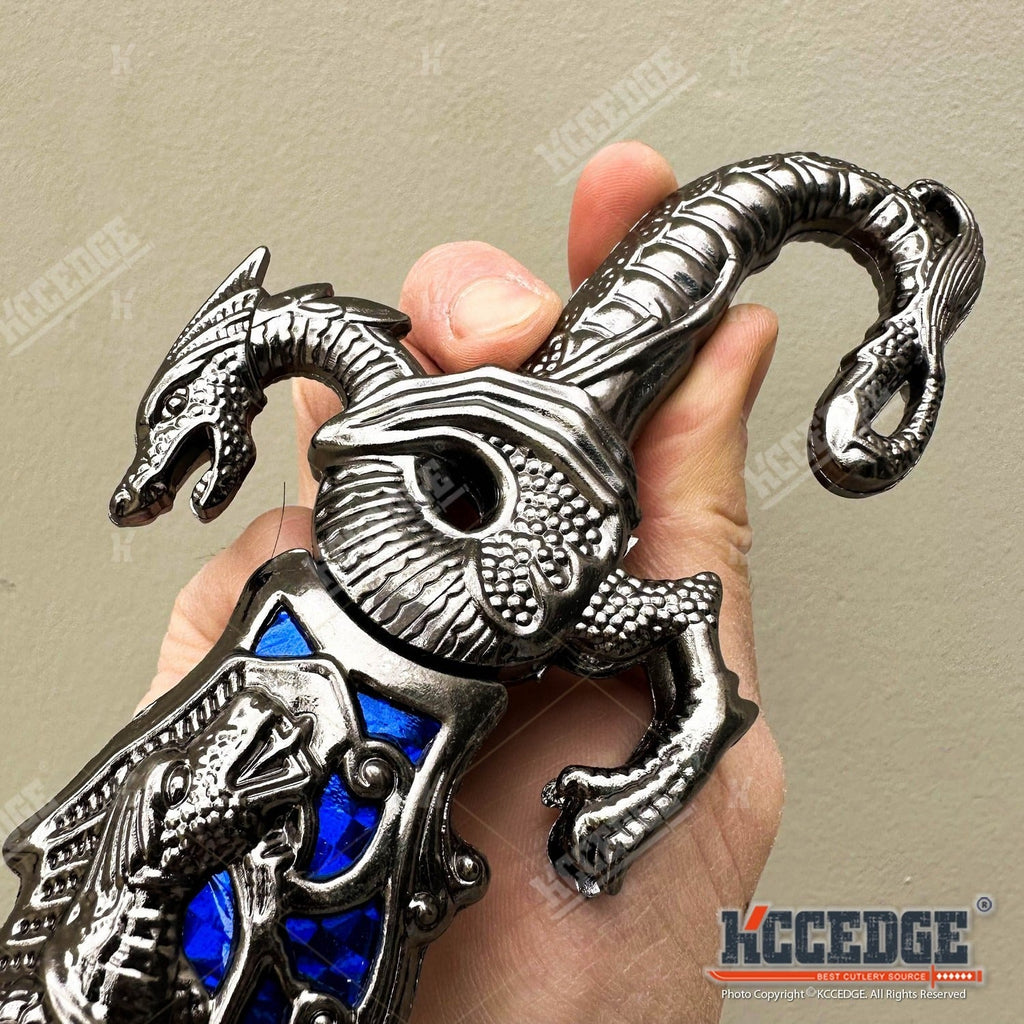 9" Dragon Cosplay Collectible Dagger, 440 Stainless Steel, Historical Replica for Display & Medieval Fair Props – Medieval Fantasy Fixed Blade Knife with - product image 18