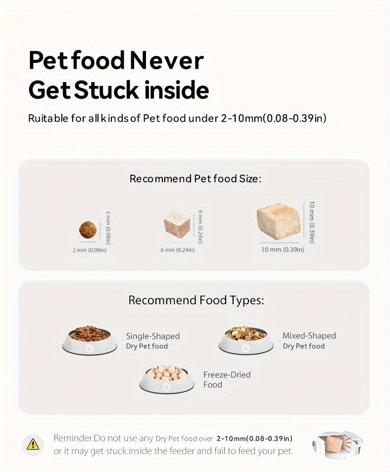 Smart WiFi Automatic Pet Feeder 101oz – App Control, Up to 10 Meals Per Day, HD Camera Option with 2.4G & 5G, Voice Assistant Compatible, USB Powered, Remote - product image 2