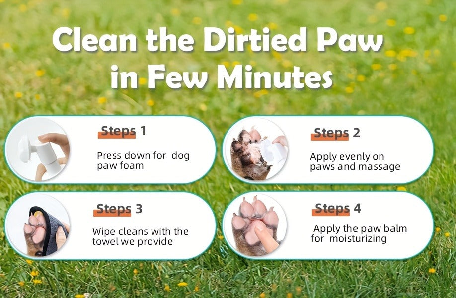 Dog Paw Cleaner No-Rinse with Soft Brush – pH Balanced Paw Wash for Dogs & Cats, 5oz Gentle Grooming Cleanser in Lavender Chamomile, Lemongrass Sage - product image 5